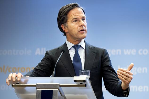 DEN HAAG Prime Minister Mark Rutte during a press conference on the coronation measures The curfew is being extended because the cabinet believes it needs the measure to create room for other relaxations ANP SEM VAN DER WAL  Copyright: xHollandsexHoogtex xxANPx x428568603x