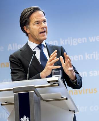 DEN HAAG Prime Minister Mark Rutte during a press conference on the coronation measures The curfew is being extended because the cabinet believes it needs the measure to create room for other relaxations ANP SEM VAN DER WAL  Copyright: xHollandsexHoogtex xxANPx x428568607x