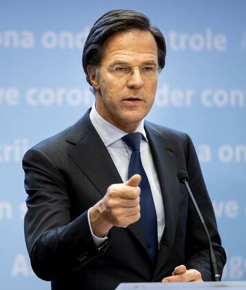 DEN HAAG Prime Minister Mark Rutte during a press conference on the coronation measures The curfew is being extended because the cabinet believes it needs the measure to create room for other relaxations ANP SEM VAN DER WAL  Copyright: xHollandsexHoogtex xxANPx x428568825x