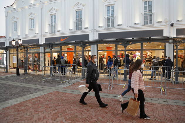 Corona Situation in Outlet Center Parndorf, 23 02 2021 Corona Pandemic, Corona, Corona Virus, CoV 2, Covid 19, Sars, virus, virus infection, pandemic, AVN10100245453