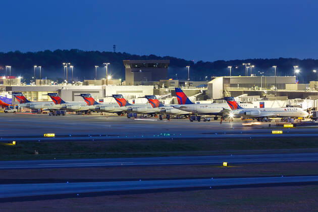 Atlanta, United States 2 April 2019 A Delta Air Lines Boeing 717 200 aircraft with registration N954AT at Atlanta ATL airport in the United States. 1084202451