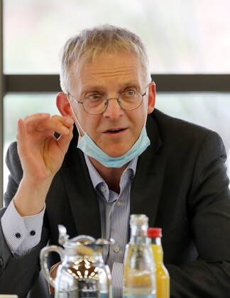 PK IHK Erfurt 01 03 2021 , Erfurt, IHK Erfurt, press conference, industry representatives discuss opening perspectives for safe new start in the picture Steffen Schulze department manager enterprise promotion IHK