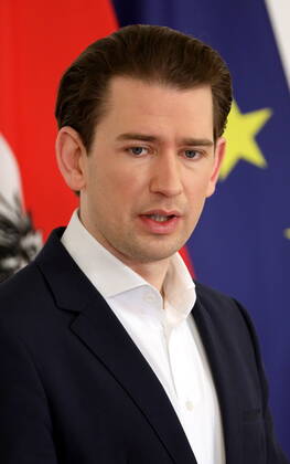 Sebastian Kurz PK on vaccine production Vienna, BKA, 05 03 2021 Sebastian KURZ