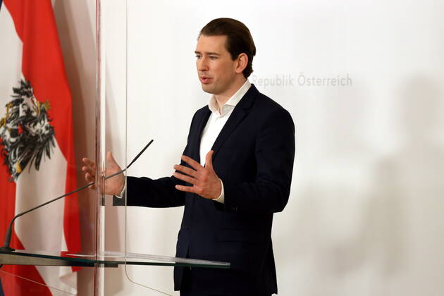 Sebastian Kurz PK on vaccine production Vienna, BKA, 05 03 2021 Sebastian KURZ