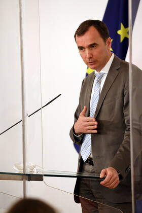 Sebastian Kurz PK on vaccine production Vienna, BKA, 05 03 2021 Dietmar KATINGER