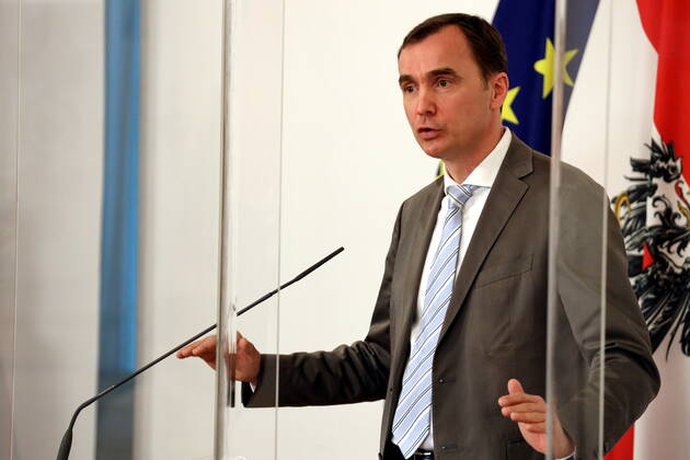 Sebastian Kurz PK on vaccine production Vienna, BKA, 05 03 2021 Dietmar KATINGER