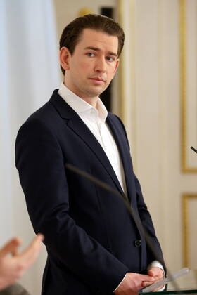 Sebastian Kurz PK on vaccine production Vienna, BKA, 05 03 2021 Sebastian KURZ
