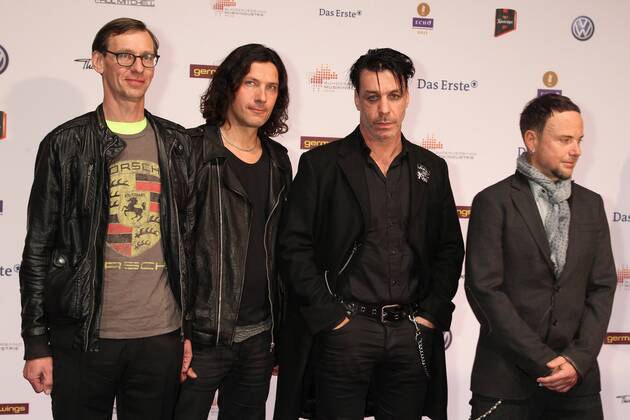 Ramstein at the Echo 2011 the German Music Award at the Red Carpet in the Messe Berlin at the Radio Tower It is the 20 Echo 20 years Echo Copyright: xEventpress Herrmannx