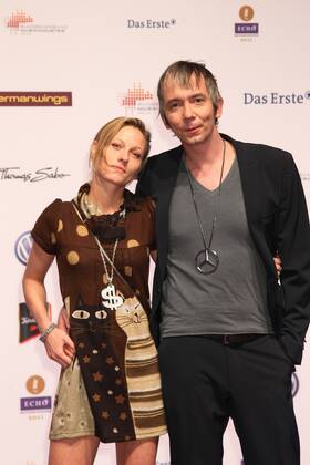 Rene Marik and Lana at the Echo 2011 the German Music Award at the Red Carpet in the Messe Berlin am Funkturm It is the 20 Echo 20 years Echo Copyright: xEventpress Herrmannx