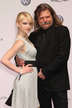 Leslie Mandoki and daughter Julia at the Echo 2011 the German Music Award at the Red Carpet in the Messe Berlin am Funkturm It is the 20 Echo 20 years Echo Copyright: xEventpress Herrmannx