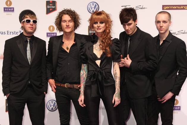 Band Jennifer Rostock at the Echo 2011 the German Music Award at the Red Carpet in the Messe Berlin am Funkturm It is the 20 Echo 20 years Echo Copyright: xEventpress Herrmannx