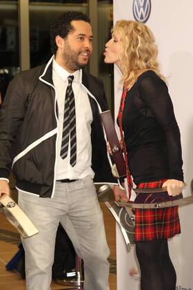 Award winners Adel Tawil and Annette Humpe at the Echo 2011 the German Music Award at the award winners wall in the Messe Berlin at the radio tower It is the 20 Echo 20 years Echo Copyright: xEventpress Herrmannx