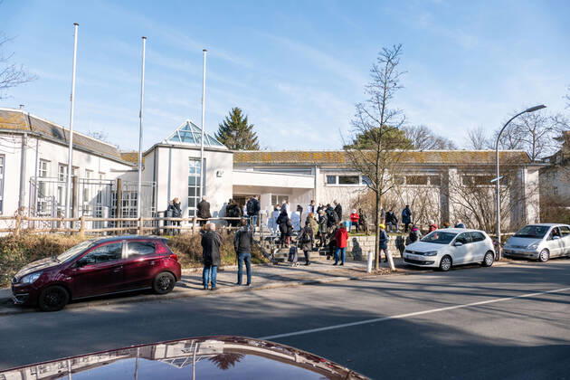 10 03 2021,Berlin,Germany,GER,Test Zentrum Bürger Schnelltest in der Kurt Weiß Sporthalle in der Franzensbader Straße 16 Ortsteil Grunewald Bezirk Wilmersdorf