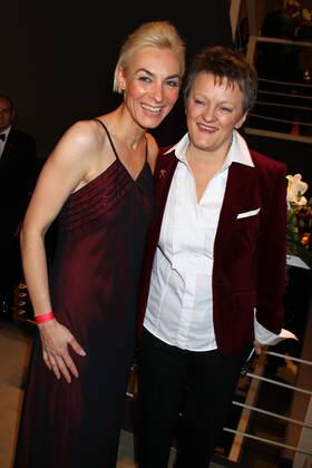 Marusha Aphrodite Glei ü and Renate Kuenast at the 18 Festive Opera Gala for the German Aids Foundation at the Deutsche Oper in Berlin in honor of ViccoVonBuelow Copyright: xEventpressxHerrmannx