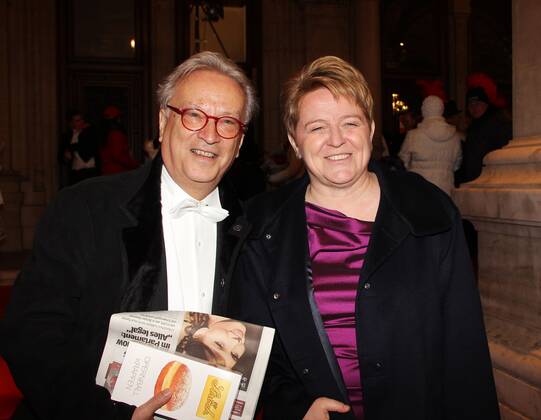 Hannes Swoboda ÀAustrian European politician and Brigitte Ederer Member of the Board Siemens AG after the Opera Ball on 17 02 2012 in Vienna Copyright: xIMAGOxhttp: www.cts.co.atx