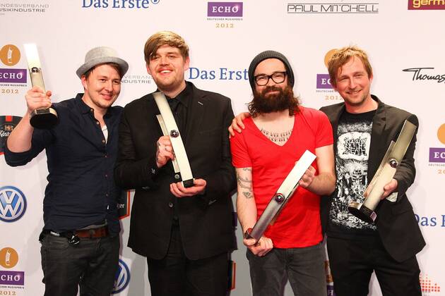 Award winner band Jupiter Jones at the Echo 2012 the German Music Award Award winner before the ceremony at the Messe Berlin Copyright: xEventpressxHerrmannx