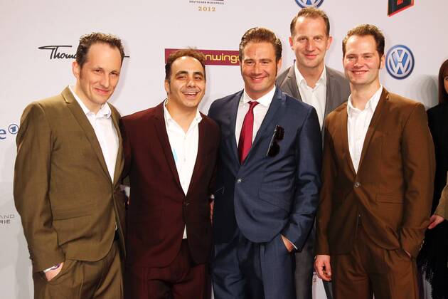 Dick Brave and the Backbeats at the Echo 2012 the German Music Award on the Red Carpet before the ceremony at the Messe Berlin Copyright: xEventpressxHerrmannx