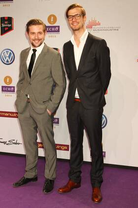 Klaas Heufer Umlauf and Joachim Winterscheidt at the Echo 2012 the German Music Award on the Red Carpet before the award ceremony at Messe Berlin Copyright: xEventpressxHerrmannx