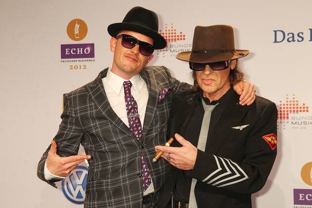 Udo Lindenberg and Jan Delay at the Echo 2012 the German Music Award on the Red Carpet before the ceremony at the Messe Berlin Copyright: xEventpressxHerrmannx