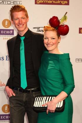 Enie van de Maiklokjes with Tobias Staerbo at the Echo 2012 the German Music Award on the Red Carpet before the ceremony at Messe Berlin Copyright: xEventpressxHerrmannx