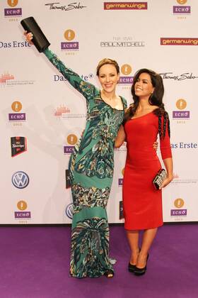 Jasmin Wagner and Fernanda Brandao at the Echo 2012 the German Music Award on the Red Carpet before the ceremony at the Messe Berlin Copyright: xEventpressxHerrmannx
