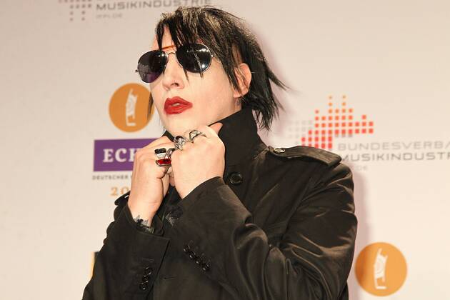 Marilyn Manson at the Echo 2012 the German Music Award on the Red Carpet before the ceremony at the Messe Berlin Copyright: xEventpressxHerrmannx