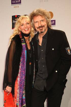 Wolfgang Niedecken and wife Tina at the Echo 2012 the German Music Award on the Red Carpet before the award ceremony at the Messe Berlin Copyright: xEventpressxHerrmannx