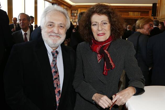 Henryk M Broder and Rachel Salamander at the BERLINER MORGENPOST New Years Reception at the Axel Springer Haus in the Journalists Club in Berlin Copyright: xEventpressxRadkex
