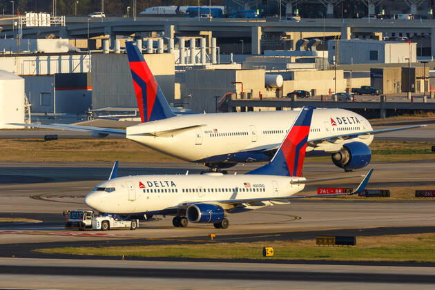 Atlanta, United States, April 2, 2019 A Delta Air Lines Boeing 737 700 aircraft with registration N303DQ at Atlanta ATL airport in the United States. 1084205208
