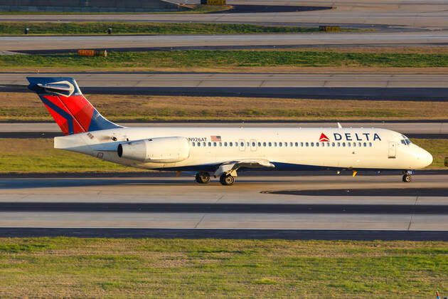 Atlanta, United States, April 2, 2019 A Delta Air Lines Boeing 717 200 aircraft with registration number N926AT at Atlanta ATL airport in the United States. 1084206259