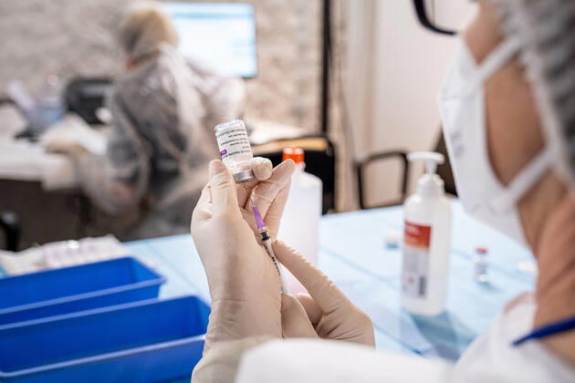 Milan - Astrazeneca vaccine against covid-19. Vaccines to teachers and school staff at the Museum of Science and Technology Editorial Usage Only  Copyright: xMarcoxPassarox xIPAx