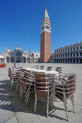 VENICE, LOCKDOWN SECOND SEASON Lockdown second season in Venice, st. Markus Square. Venezia Italy