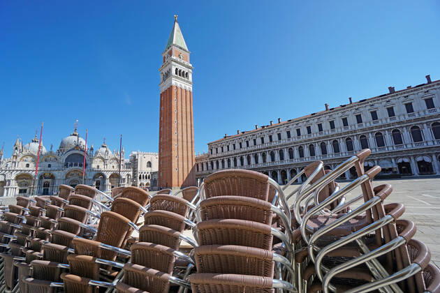 VENICE, LOCKDOWN SECOND SEASON Lockdown second season in Venice, st. Markus Square. Venezia Italy