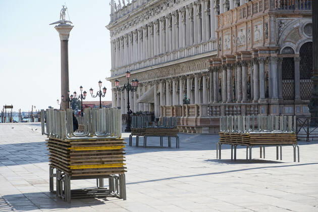VENICE, LOCKDOWN SECOND SEASON Lockdown second season in Venice, st. Markus Square. Venezia Italy