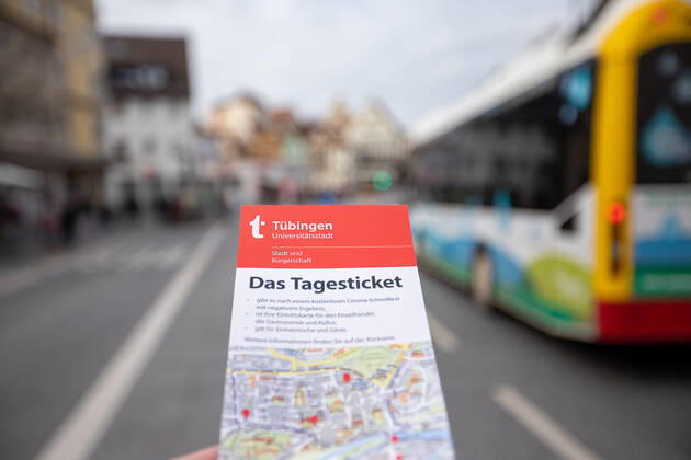 Tuebingen theme pictures Tuebingen in time of corona pandemic, theme pictures Tuebingen in time of corona pandemic, The day ticket, info sheet, 20 03 2021, Copyright: xEIBNER DROFITSCHx EP_ddh