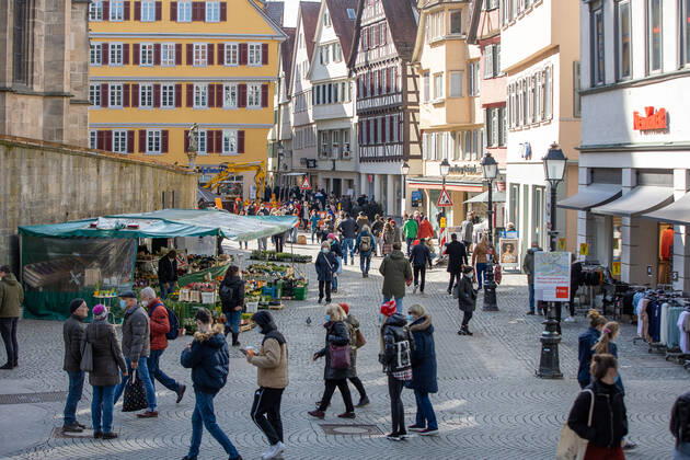 Tuebingen themed pictures Tuebingen in time of the Corona Pandemic, themed pictures Tuebingen in time of the Corona Pandemic, With the day ticket Tuebingen is open for you , 20 03 2021, Copyright: xEIBNER DROFITSCHx EP_ddh