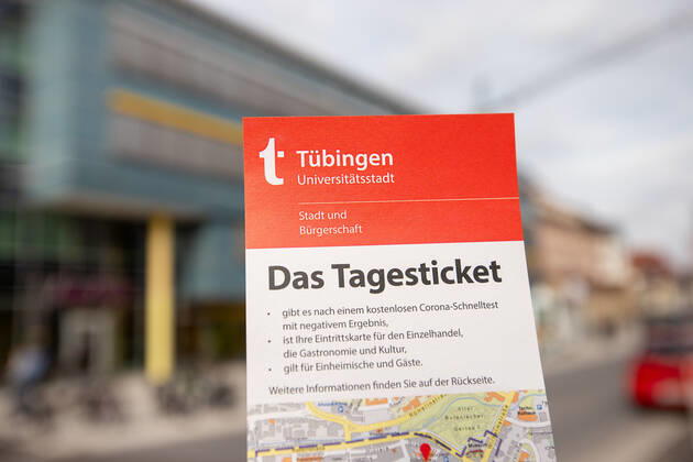 Tuebingen theme pictures Tuebingen in time of corona pandemic, theme pictures Tuebingen in time of corona pandemic, The day ticket, info sheet, 20 03 2021, Copyright: xEIBNER DROFITSCHx EP_ddh