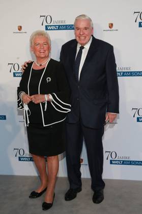 Klaus Michael Kühne and wife Christine on the grey carpet at the 70th anniversary of WELT AM SONNTAG Hotel THE FONTENAY in Hamburg Copyright: xEventpressxFuhrx