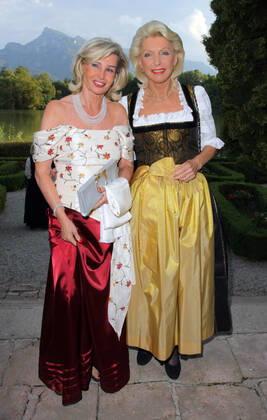 Salzburg Festival 26 07 2011 Prof Dr Claudia Huebner Maria Elisabeth Schaeffler at Leopoldskron Castle, at the International Salzburg Association ISA reception on the occasion of the start of the Salzburg Festival 26 07 2011