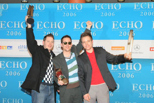 Echo Awards 12 03 2006 Musician Martin Vandreier Boris Lauterbach Bjoern Warns, Band Fettes Brot Prizewinner at the Echo Awards, at the Hotel Estrel, Sonnenallee 225, Berlin 12 03 2006