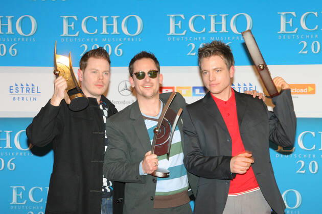 Echo Awards 12 03 2006 Musician Martin Vandreier Boris Lauterbach Bjoern Warns, Band Fettes Brot Prizewinner at the Echo Awards, at the Hotel Estrel, Sonnenallee 225, Berlin 12 03 2006