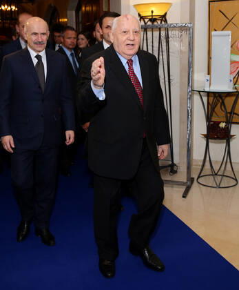 Mikhail Gorbachev - Heroes Gala in Hotel Adlon in Berlin am 08.11.2014 Copyright: xJamesxColdreyx
