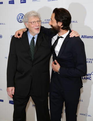 Adrien Brody mit Vater Elliot - Heroes Gala in Hotel Adlon in Berlin am 08.11.2014 Copyright: xJamesxColdreyx
