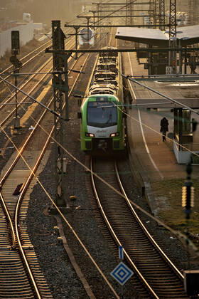 Regional train at Oberbarmen station, Germany, North Rhine Westphalia, Bergisches Land, Wuppertal Regional train at Oberbarmen station, Germany, North Rhine Westphalia, Bergisches Land, Wuppertal BLWS642561 Copyright: xblickwinkel S.xZiesex