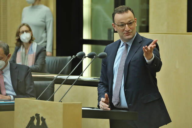 Federal Minister of Health Jens Spahn gives a speech in the Bundesrat 22 4 2021 Federal Minister of Health Jens Spahn gives a speech in the Bundesrat Berlin Bundesrat Berlin GER
