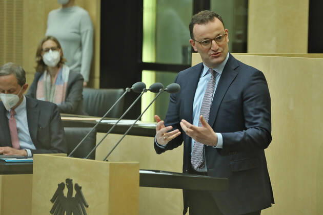 Federal Minister of Health Jens Spahn gives a speech in the Bundesrat 22 4 2021 Federal Minister of Health Jens Spahn gives a speech in the Bundesrat Berlin Bundesrat Berlin GER