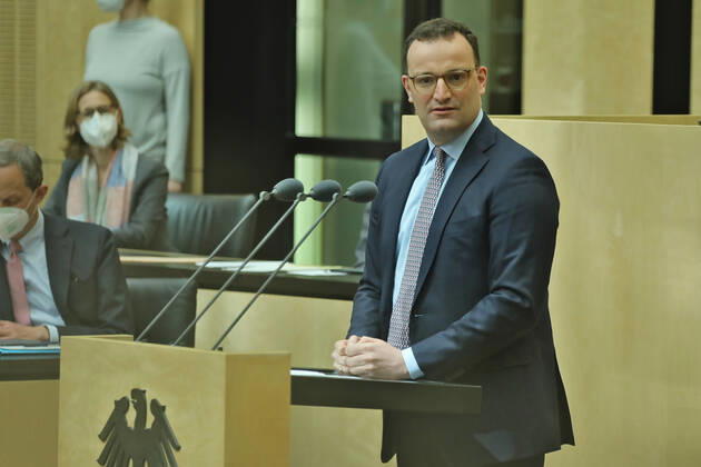 Federal Minister of Health Jens Spahn gives a speech in the Bundesrat 22 4 2021 Federal Minister of Health Jens Spahn gives a speech in the Bundesrat Berlin Bundesrat Berlin GER
