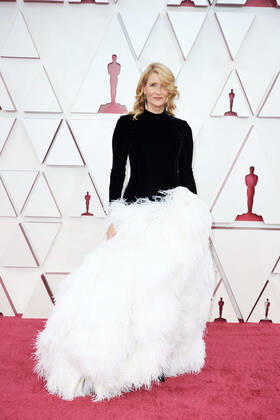 April 25, 2021, Los Angeles, California, USA: Actress LAURA DERN arrives on the red carpet of The 93rd Oscars at Union Station. Los Angeles USA  - ZUMA 20210425_mda_z03_251 Copyright: xMattxPetitx