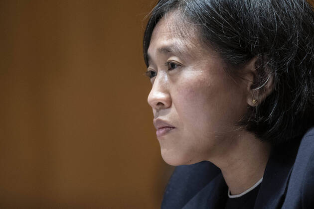 U.S. Trade Representative Katherine Tai testifies before the Senate Appropriations Subcommittee on Commerce, Justice, Science, and Related Agencies during a hearing on the proposed budget for fiscal year 2022 for the Office of the U.S. Trade Representative on Capitol Hill on Wednesday, April 28, 2021 in Washington, DC. Pool  WASP20210428111 SarahxSilbiger