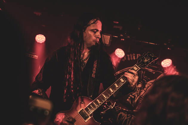 Chrome Division Copenhagen, Denmark. 17th, February 2019. The Norwegian heavy metal band Chrome Division performs a live concert at BETA in Copenhagen. Here guitariat Shagrath is seen live on stage. Copenhagen Denmark  Copyright: xGonzalesxPhoto NikolajxBransholmx
